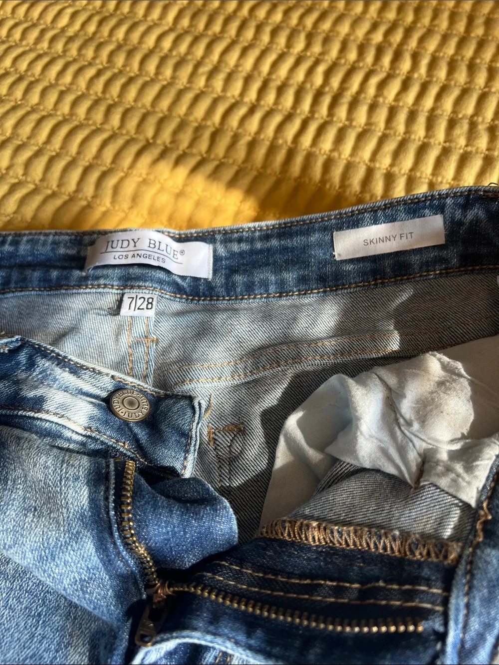 Judy Blue Light Wash Distressed Skinny Jeans